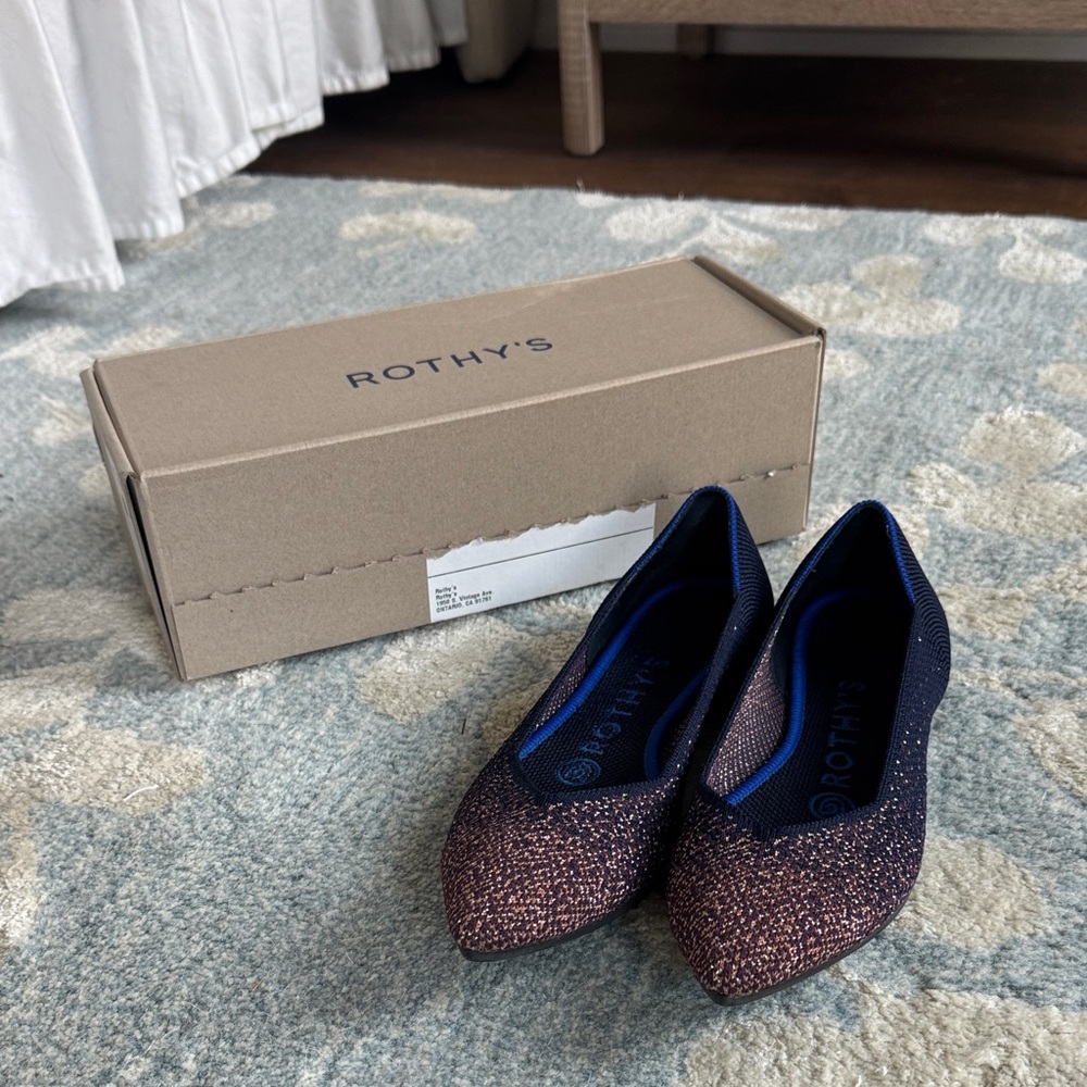 Rothy's Women's Midnight Metallic Flats